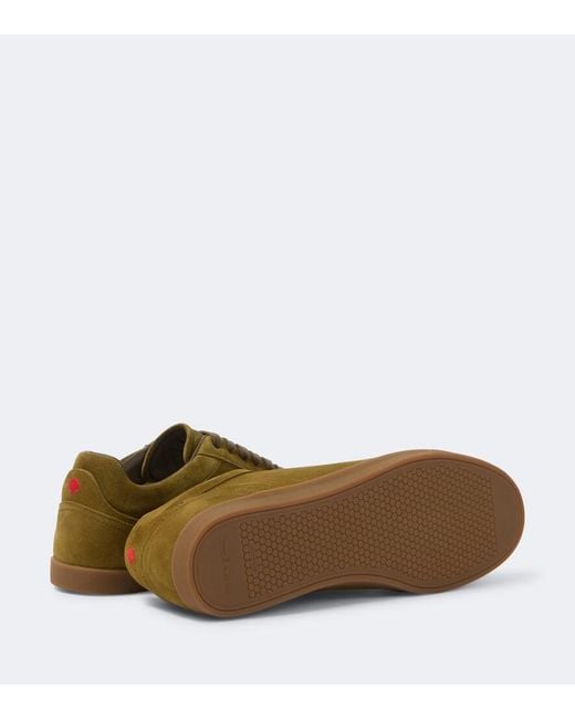 Kiton Green Suede Sneakers for men