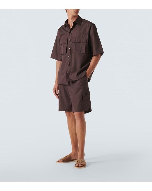 Dolce & Gabbana Brown Cotton And Silk Poplin Shirt for men