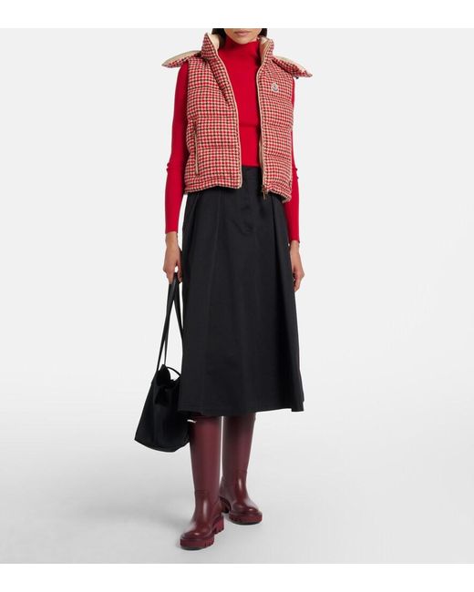 Moncler Red Virgin Wool Turtleneck Sweater