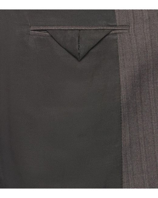 Our Legacy Black Halt Striped Wool And Cotton Blazer for men