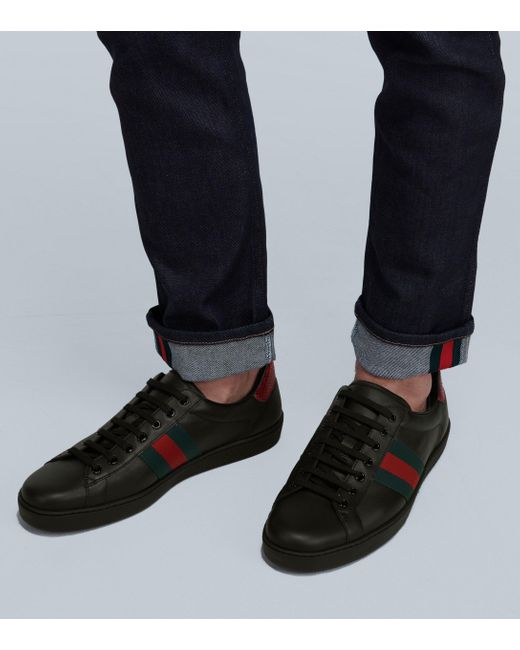 gucci black low top sneakers