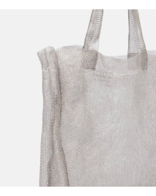 The Row Gray Imogen Mini Mesh Tote Bag