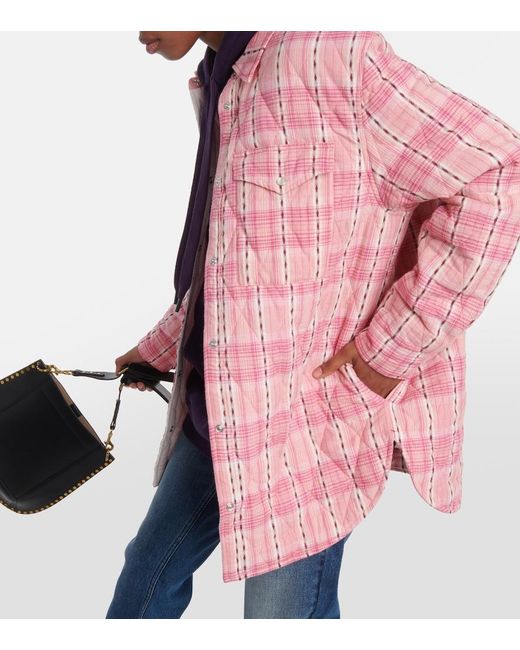 Isabel Marant Pink Mysen Cotton Shirt Jacket