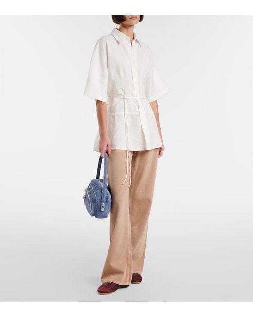 Plan C White Linen Shirt