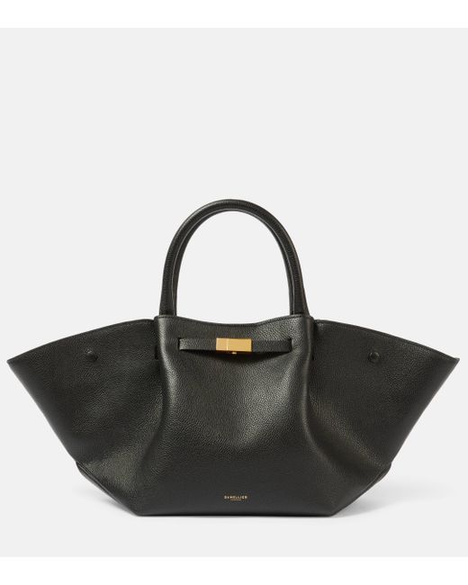 DeMellier London Black New York Medium Leather Tote Bag