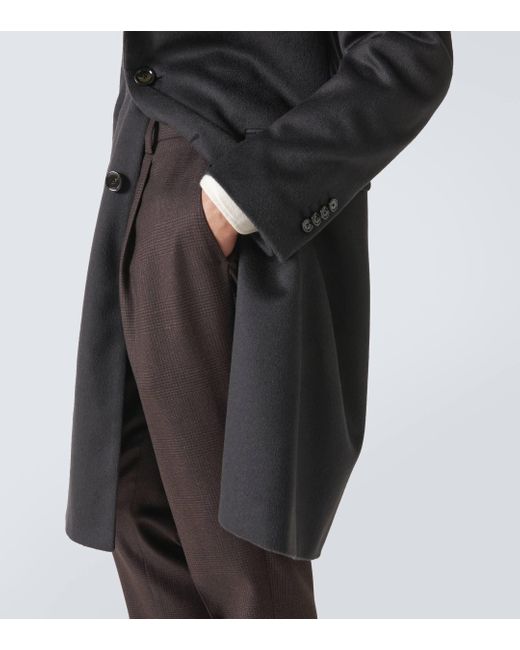Lardini Black Cashmere Coat for men