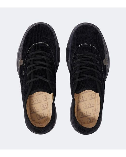 ERL Black Corduroy Sneakers for men