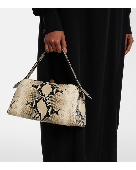 Khaite Natural Cate Snake-Effect Leather Shoulder Bag