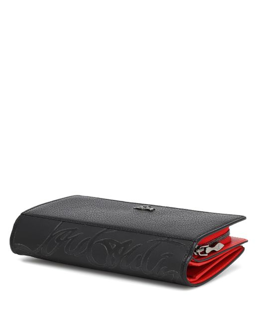 Christian Louboutin Paloma Continental Leather Wallet in Black | Lyst