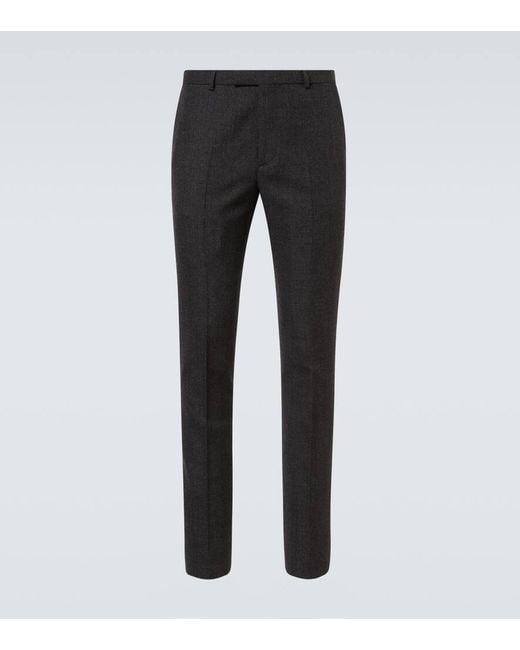 Pantalon Slim En Laine Gucci pour homme en coloris Black