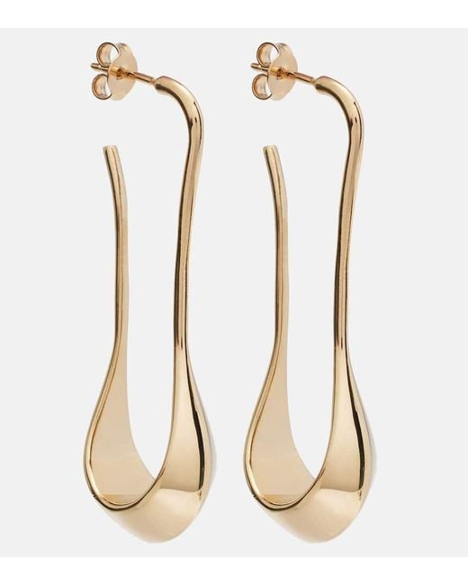 Pendientes Drop Banados En Oro Lemaire de color Natural