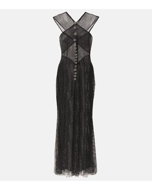 Robe Midi A Ornements Self-Portrait en coloris Black