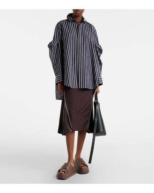 Sacai Brown Platform Slides