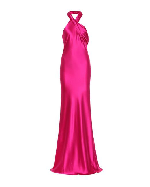 Galvan Pink Pandora Silk Gown