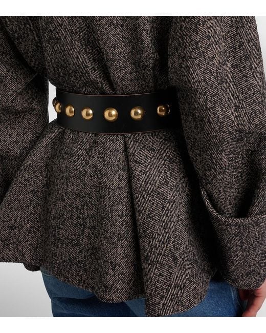 Chloé Black Midnight Studded Leather Belt