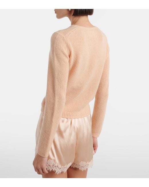 Doen Natural Iona Lace-Trimmed Silk Shorts