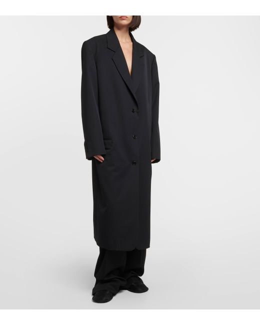 The Row Black Primat Oversized Wool Coat