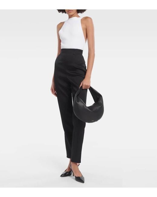 Khaite Black Olivia Medium Leather Shoulder Bag - Women's - Leather