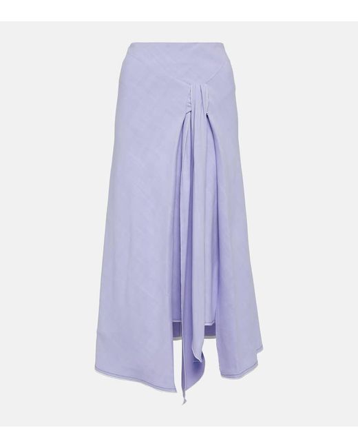 Falda larga asimetrica tie-dye Victoria Beckham de color Purple