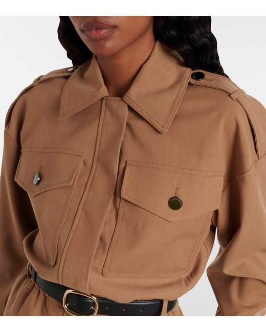 Self-Portrait Brown Twill Romper