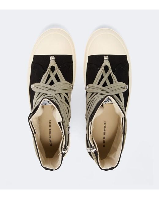 Rick Owens Black Drkshdw Megalace High-Top Sneakers for men