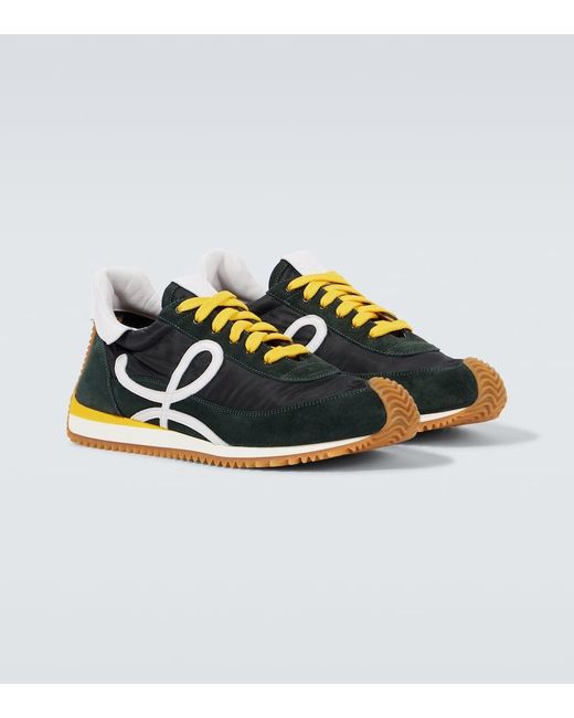 Sneakers Flow Runner 2.0 Con Suede di Loewe in Black da Uomo