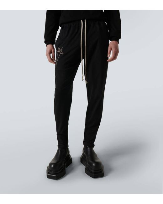 Pantalones deportivos de algodon Rick Owens de hombre de color Black
