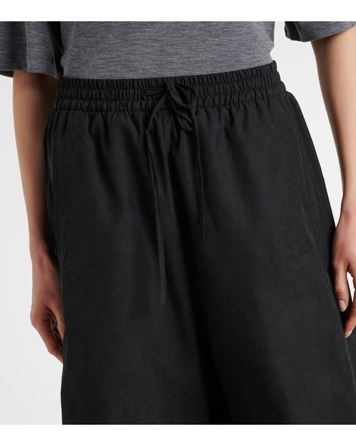 Rohe Black Barrel-Leg Pants