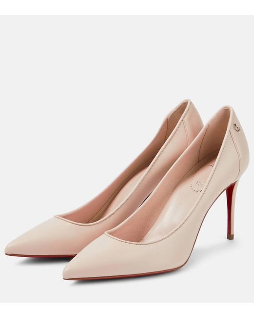 Pumps Sporty Kate 85 in pelle di Christian Louboutin in Natural