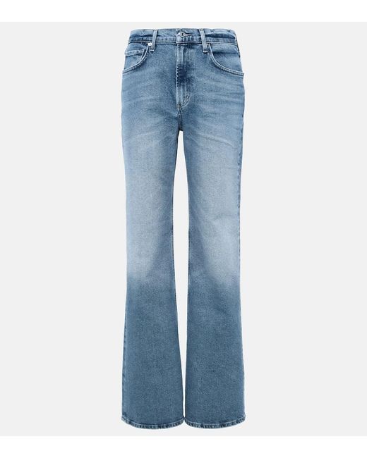 Citizens of Humanity Blue Vidia Mid-Rise Bootcut Jeans