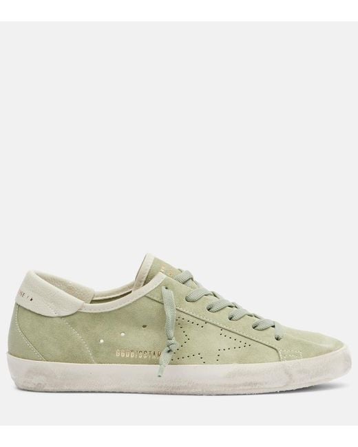 Golden Goose Deluxe Brand Metallic Super-Star Suede Sneakers