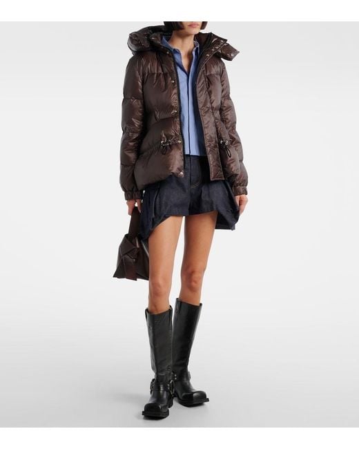 Sacai Brown Technical Down Jacket
