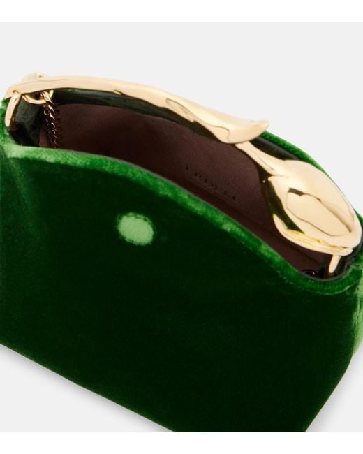 Erdem Green Bloom Micro Velvet Top-Handle Bag