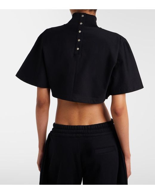 Alaïa Black Cotton Jersey T-Shirt