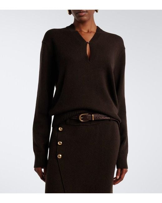 Jardin Des Orangers Black Wool And Cashmere Sweater