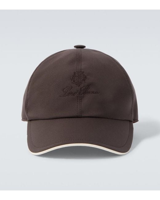 Loro Piana Brown Logo Baseball Cap for men