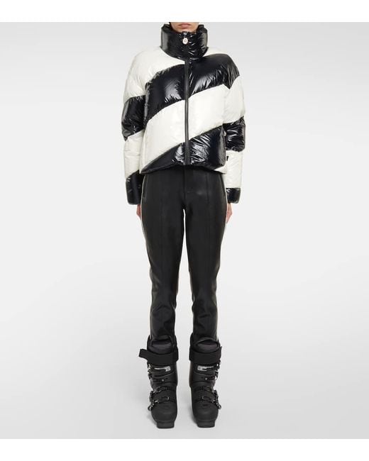 Pantalones de esqui Aurora de piel sintetica Perfect Moment de color Black
