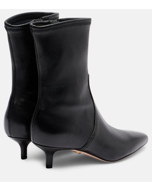 Veronica Beard Black Lisa Leather Ankle Boots