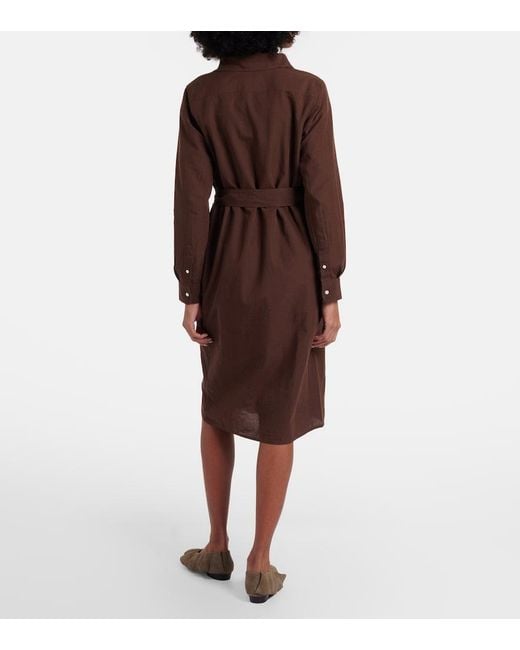 Polo Ralph Lauren Brown Dresses Cotton Linen
