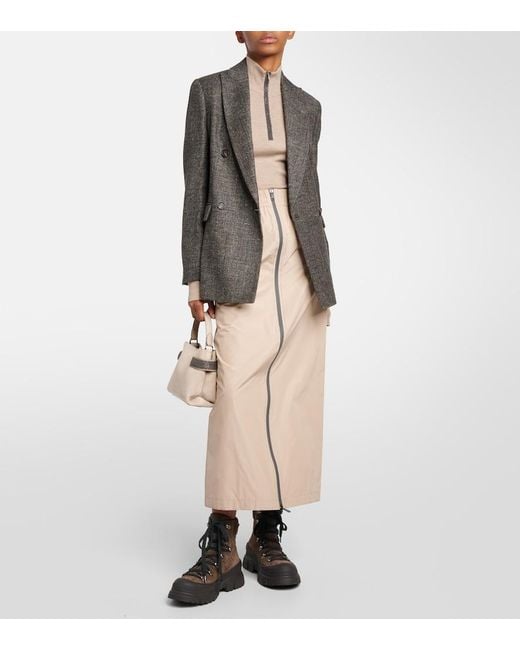 Brunello Cucinelli Natural Wool And Cashmere Sweater