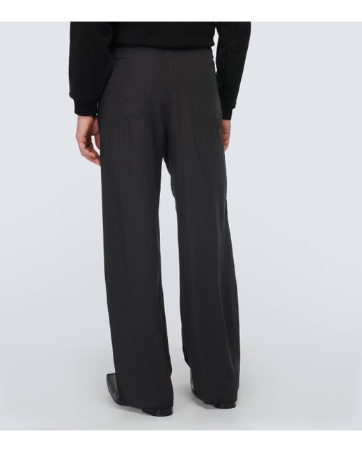 Balenciaga Black High-rise Wide-leg Pants for men