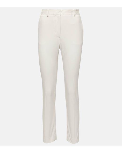 Joseph White Coleman Mid-rise Cotton-blend Slim Pants
