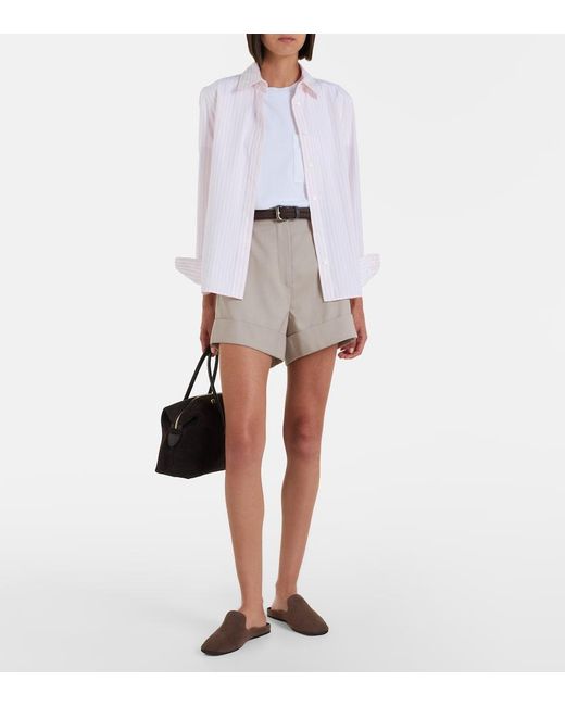 Max Mara White Monogram Cotton Jersey T-Shirt