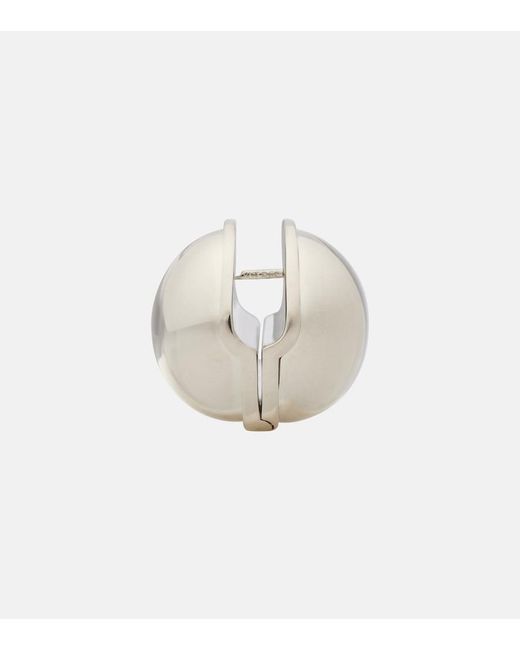 Alaïa White Plated Earrings