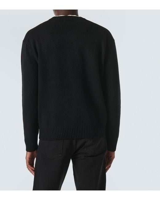 FRAME Black Cashmere Sweater for men
