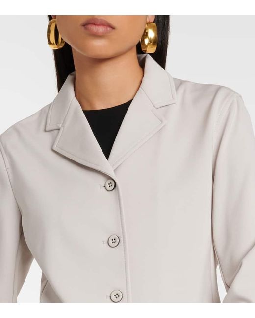 Max Mara White Blazer Duomo Aus Jersey