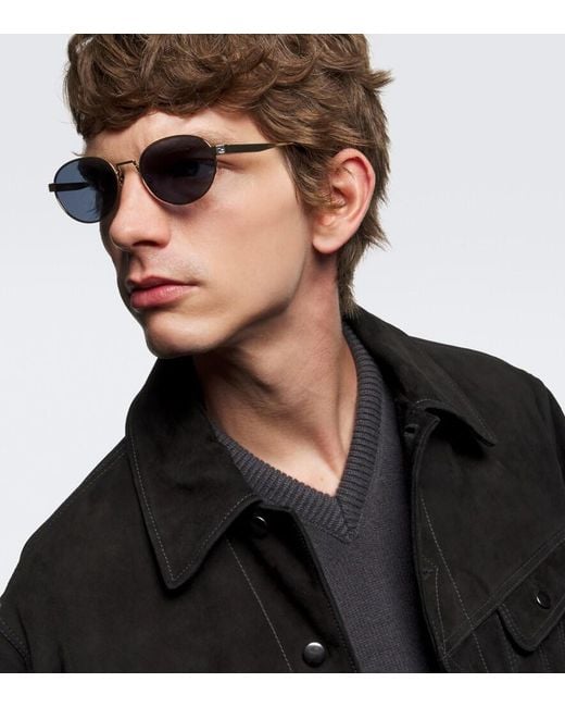 Fendi Blue Sky Oval Sunglasses for men