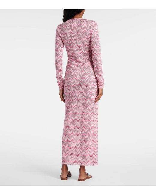 Missoni Pink Lame Midi Dress