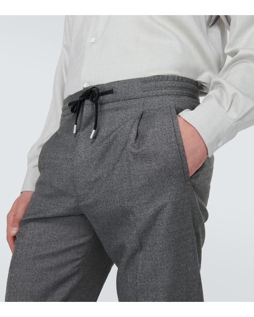 Pantaloni in misto lana di Lardini in Gray da Uomo