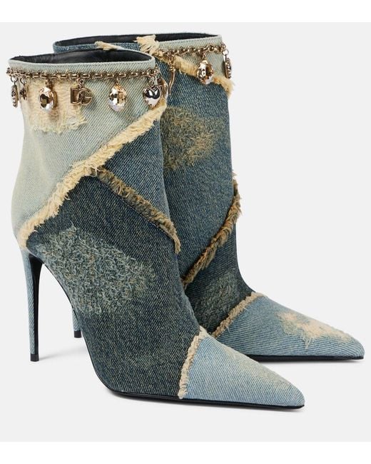 Dolce & Gabbana Green Heeled Boots